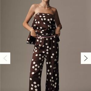 NWT The Brooklin Printed Wide-Leg Pants by Maeve